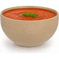 Secret De Gourmet Soepkommen Memphis - D14 cm - 600 ml - beige - keramiek - schaaltjes - kommetjes - stapelbaar