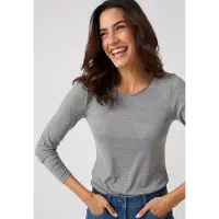 Damart - Thermolactyl Sensitive T-shirt lange mouw ronde hals - Dames - Grijs - 42-44 (M)