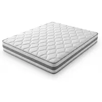 HAUSS SPOLE Matras 90x200 cm - 7-Zones Pocketvering en Comfortschuim - Ergonomisch en Ademend - 25 cm Hoog - Wit