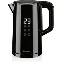 Silvercrest KITCHEN TOOLS Digitale waterkoker 1,5 L - Vermogen: 3000 W - Met touch-functie - Met LED-display voor temperatuurweergave - Snoerlengte: 75 cm - Kalkfilter - Zwart
