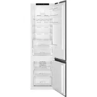 Smeg Inbouw koelkast Koelkast, Universeel, Koel-vriescombinatie, Inbouw, Positie scharnier: Rechts, Deur omkeerbaar: Ja, Wit