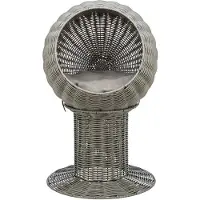Trixie - Kattenmand Amalia - Rond - Polyrattan - Grijs - 42X42X70 cm