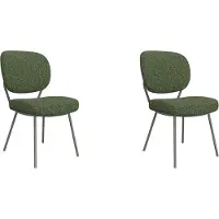 Label51 - Eetkamerstoel Singapore - Groen - 63x49x90cm - Set van 2