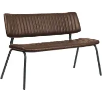 Label51 Eetkamerbanken Gusto - Bruin - Kunstleder - 120 cm