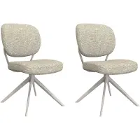 Label51 - Eetkamerstoel Geneva - Beige - 63x49x90cm - Set van 2