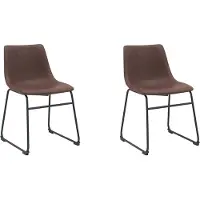 Label51 - Eetkamerstoel Risto - Bruin - 55x47x79cm - Set van 2
