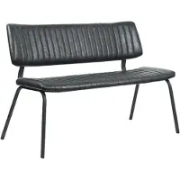Label51 Eetkamerbanken Gusto - Zwart - Kunstleder - 120 cm
