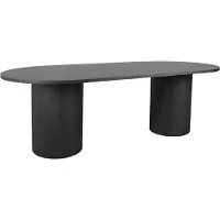 Label51 - Eetkamertafel Oliva - Zwart - 120x240x75cm