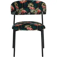 Label51 - Eetkamerstoel Ferry - Printed Flamingo - 79x56x60cm - Set van 2