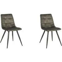 Label51 Jelt eetkamerstoel velours hunter - set van 2 stoelen