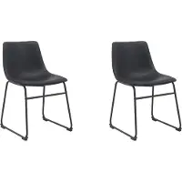 Label51 - Eetkamerstoel Risto - Zwart - 55x47x79cm - Set van 2