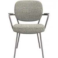 Label51 Eetkamerstoel Lausanne - Mushroom - Boucle - Brons Metalen Frame