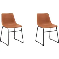 Label51 - Eetkamerstoel Risto - Bruin - 55x47x79cm - Set van 2