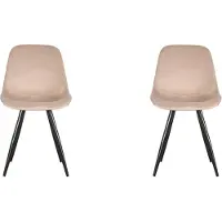 Label51 - Eetkamerstoel Capri - Zand - 56x46x88cm - Set van 2