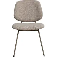 Label51 Eetkamerstoel Ravenna - Naturel - Boucle - Taupe Metalen Frame