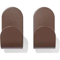 HEMA Plakhaak 5x2.5cm Rvs Bruin - 2 Stuks (bruin)