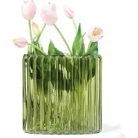 HEMA Vaas 8x20cm Glas Ovaal Groen (groen)