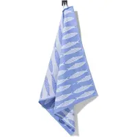 HEMA Theedoek 65x65cm Katoen Vissen Frisblauw (blauw)