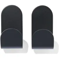 HEMA Plakhaken Rvs Zwart 5x2.5 - 2 Stuks (zwart)