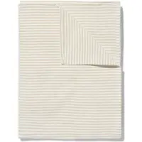 HEMA Tafelkleed katoen 140x240 beige streep (zand)