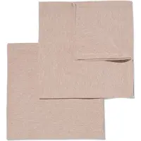 HEMA Servetten Beige Met Glitters Chambray Katoen 47x47 - 2 Stuks (zand)