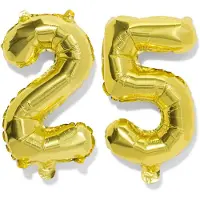 HEMA Folieballon Getal 25 60cm Goud (goud)