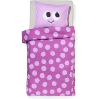 HEMA Kinderdekbedovertrek 140x200cm Zacht Katoen Monster Paars (paars)