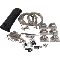 Shadow Comfort Katrol bevestigingsset harmonicadoek B 2,00 x L 6,50 m