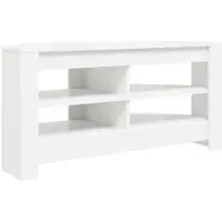 vidaXL HoekTVKabinet 102 x 40,5 x 45 cm Wit Bewerkt hout