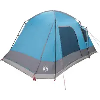 vidaXL Huisje Tent 8-persoons Blauw Polyester en Staal