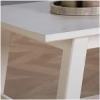 Idimex Salontafel LUZERNA van massief hout - Wit