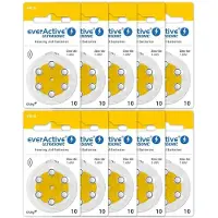 EverActive ULTRASONIC 10 1,45V Gehoorapparaat batterijen 60 Stuks