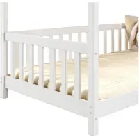 Idimex Huisbed NINA 90 x 200 cm met valbeveiliging - Wit