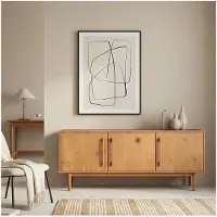 Idimex Sideboard TECCA 170 cm met 3 deuren van massief hout – eiken afwerking