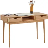 Idimex Bureau STEFANO met 2 lades van massief hout – eikenkleuren
