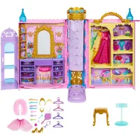 Disney Princess Castle Shaped Portable Wardrobe Play Set Doll Roze Kinderen