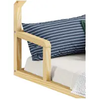 Idimex Vloerbed ELOA met huisdak 90x200 cm naturel massief grenen, Montessori kinderbed, Montessori meubels - hoofdfoto