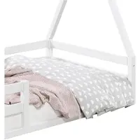 Idimex SILA-bed in huisvorm, 90 x 200 cm, van massief hout - wit