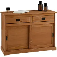Idimex Servieskast SAVONA 110 cm met 2 deuren van massief hout - eiken afwerking