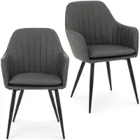 Idimex Eetkamerstoelen ETTA, set van 2 – grijs