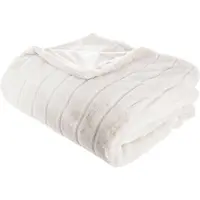 Atmosphera Plaid/deken Manoir - wit - 180 x 230 cm - polyester - sprei