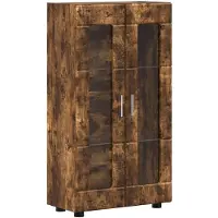 vidaXL Dressoir FLORIN 55,5 x 29 x 100 cm Rook Eiken Bewerkt hout