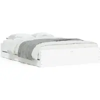 vidaXL Bedframe met lades bewerkt hout wit 120x190 cm