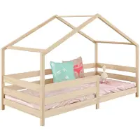 Idimex Huisbed RENA 90 x 200 cm met valbeveiliging - naturel