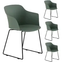 Idimex Tuinstoel FORO, set van 4, van kunststof - groen