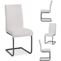 Idimex Schommelstoelen LETICIA, set van 4 – Crèmewit/Zwart