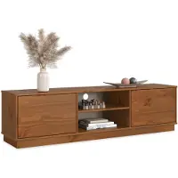 Idimex Lowboard MAITE 170 cm van massief hout – afwerking in kastanje