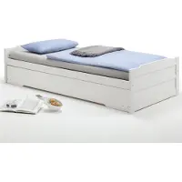 Idimex Uitschuifbed LORENA 90 x 200 cm van massief hout - Wit