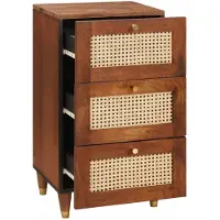 vidaXL Dressoir met lade Bruin 40 x 33,5 x 75 cm Massief Mango Hout