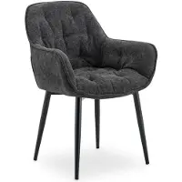 Idimex Eetkamerstoelen ARDEN, set van 2 – antraciet